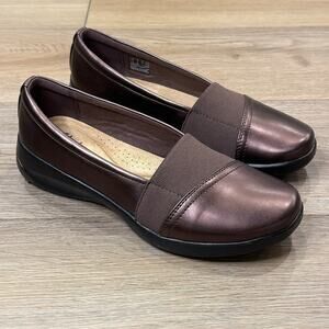 Clarks Collection NEW Kaetlyn Rhea Leather Slip-Ons Women’s 8 Flats